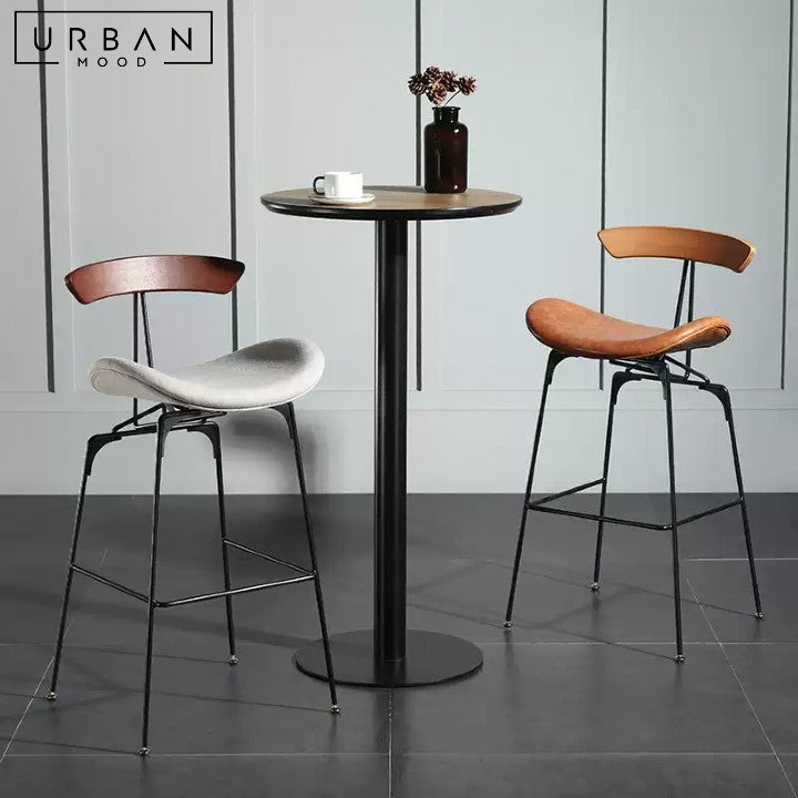 KRATA Modern Leather Bar Stool