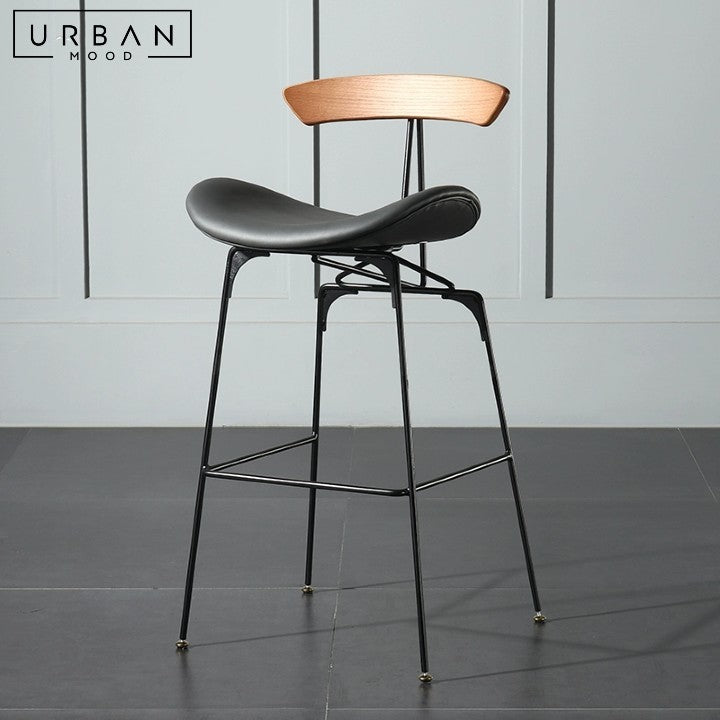 KRATA Modern Leather Bar Stool