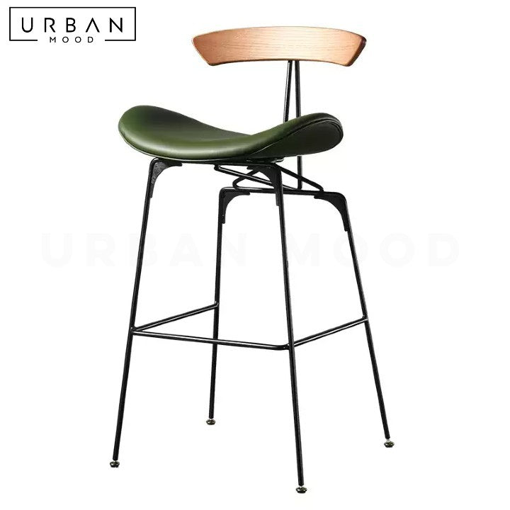 KRATA Modern Leather Bar Stool