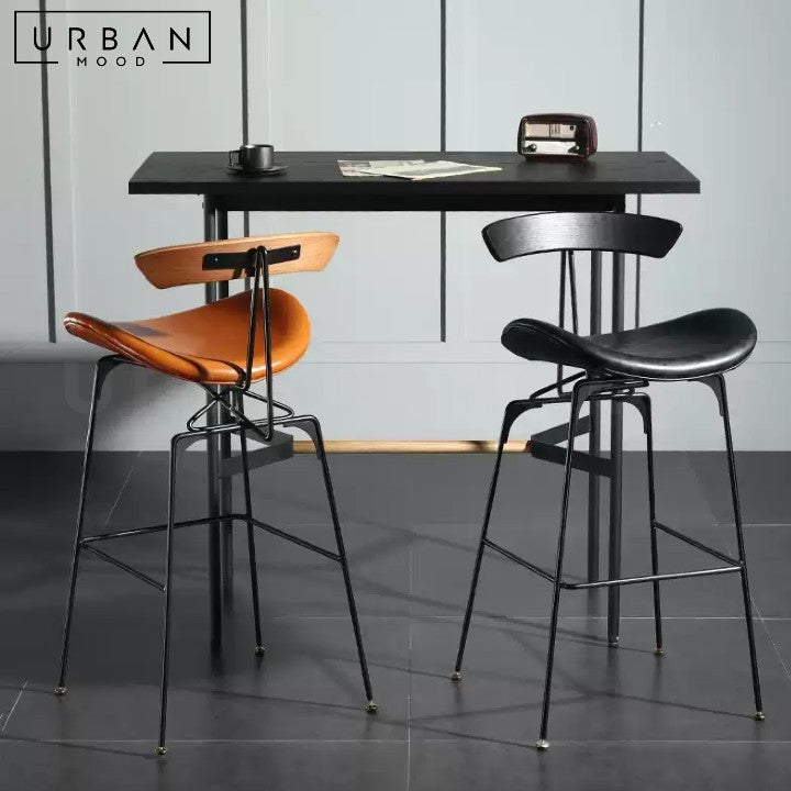 KRATA Modern Leather Bar Stool