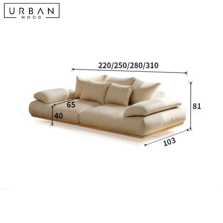 SOVA Modern Floating Leather Sofa