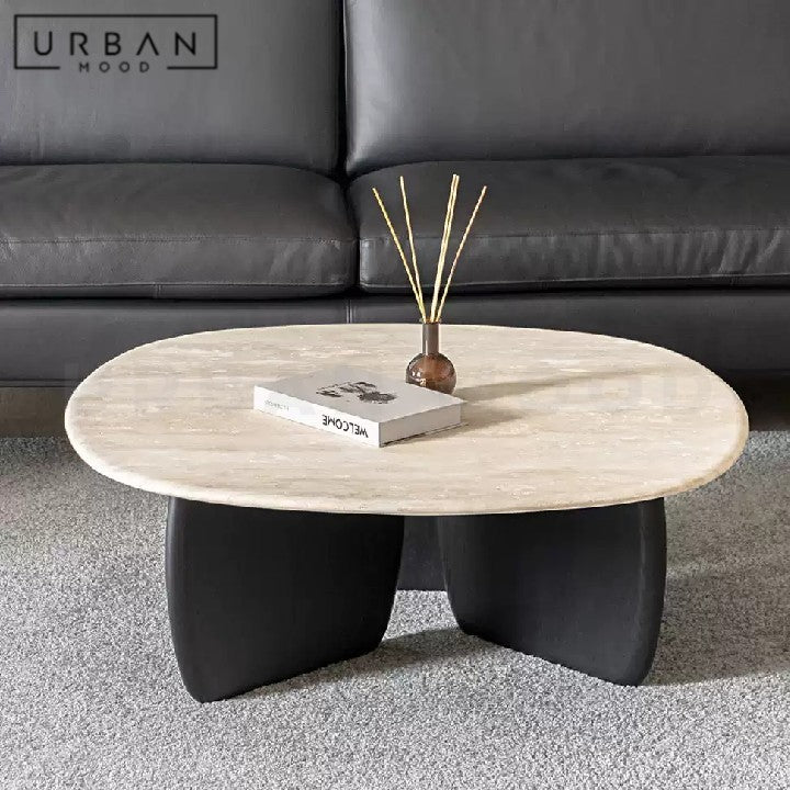 KRENN Wabi Sabi Travertine Coffee Table