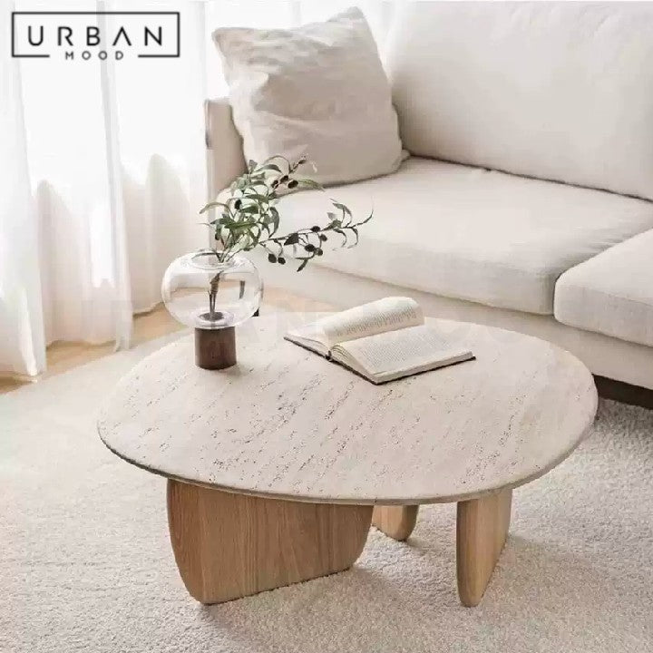 KRENN Wabi Sabi Travertine Coffee Table