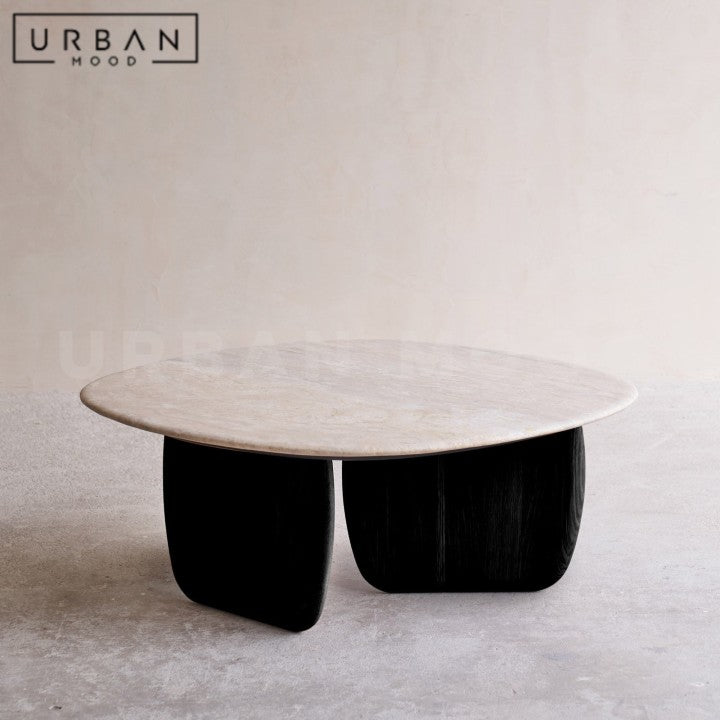 KRENN Wabi Sabi Travertine Coffee Table