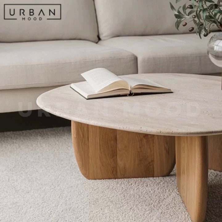 KRENN Wabi Sabi Travertine Coffee Table