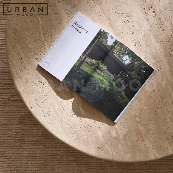 KRENN Wabi Sabi Travertine Coffee Table