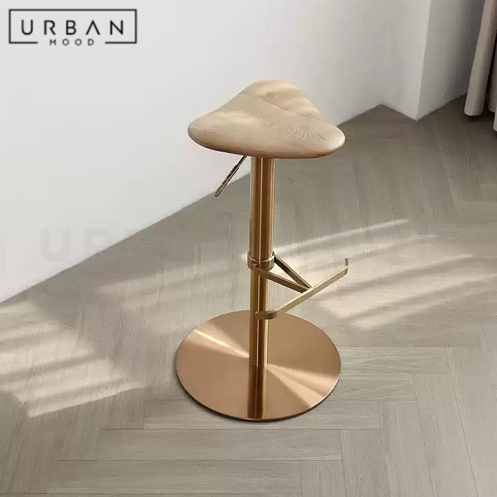 KREUZER Modern Solid Wood Adjustable Bar Stool