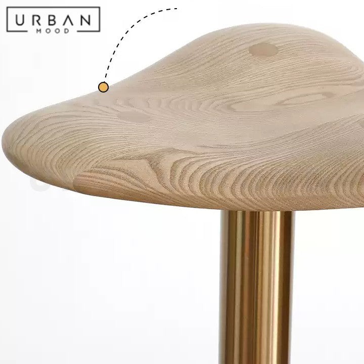 KREUZER Modern Solid Wood Adjustable Bar Stool