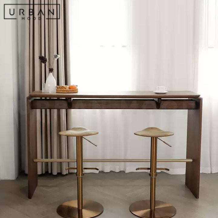 KREUZER Modern Solid Wood Adjustable Bar Stool