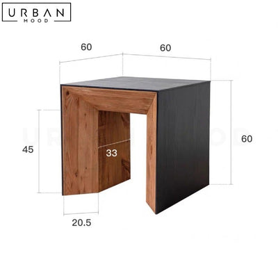 KRISTEN Modern Solid Wood Side Table