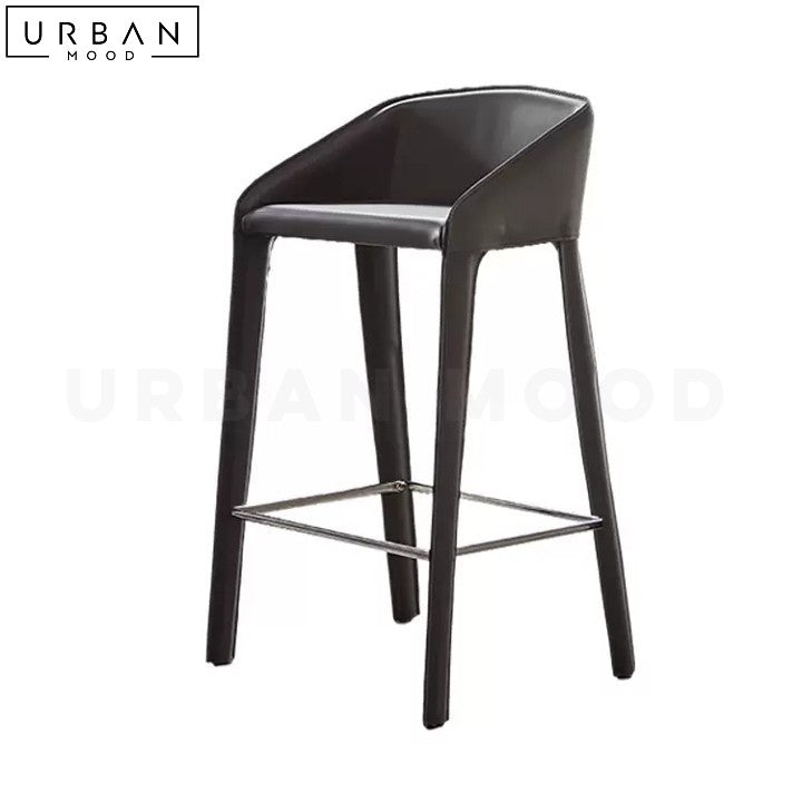 KROLL Modern Leather Bar Stool