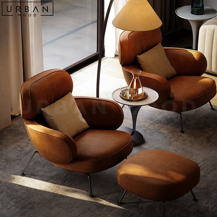 KRUV Modern Leather Leisure Chair