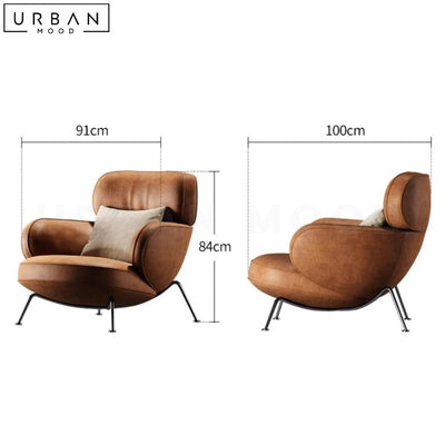 KRUV Modern Leather Leisure Chair