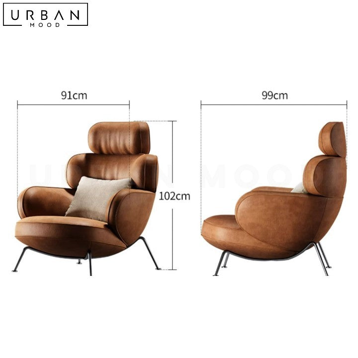 KRUV Modern Leather Leisure Chair