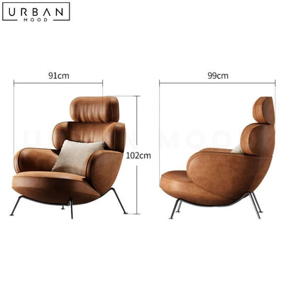 KRUV Modern Leather Leisure Chair