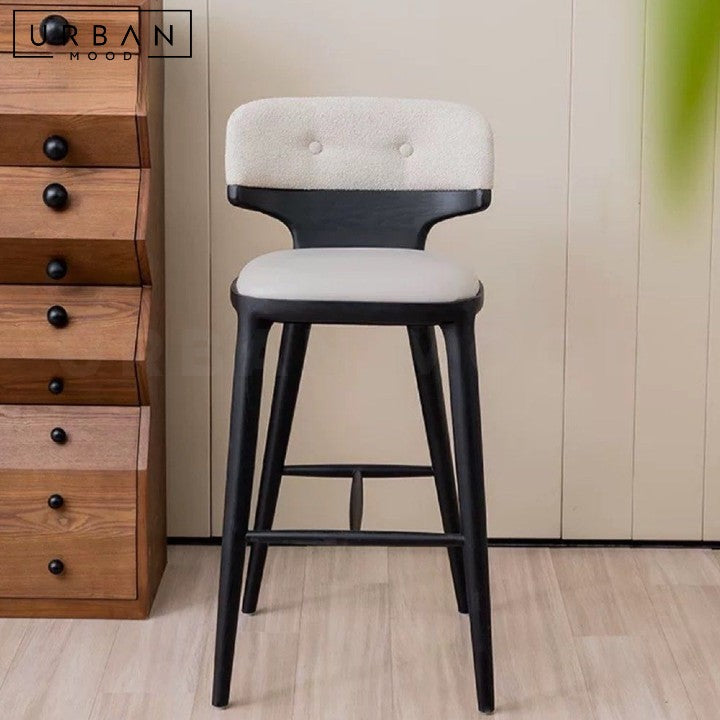 KUBICE Modern Solid Wood Bar Stool