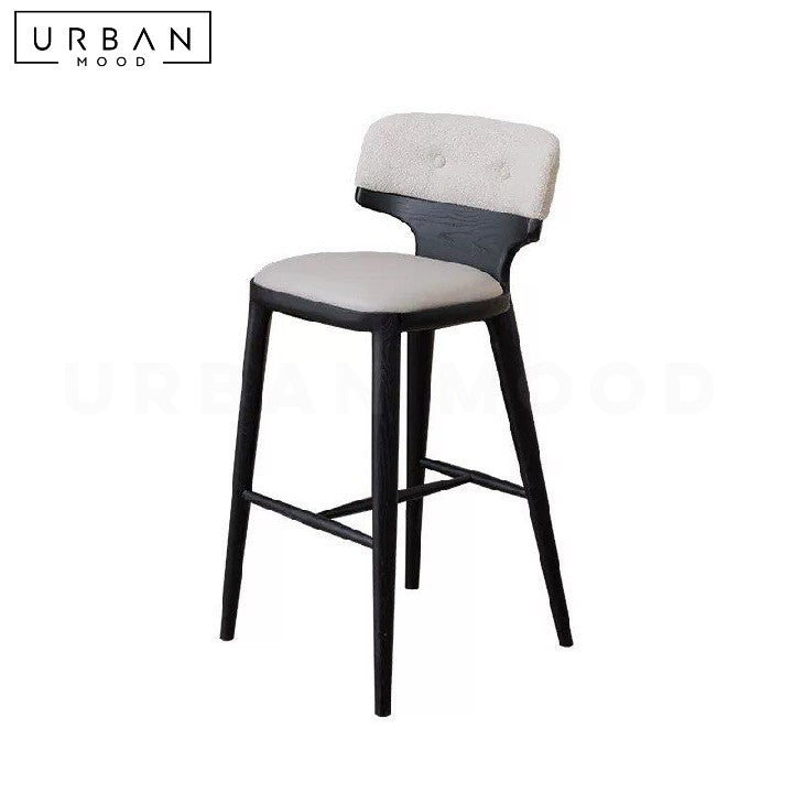 KUBICE Modern Solid Wood Bar Stool