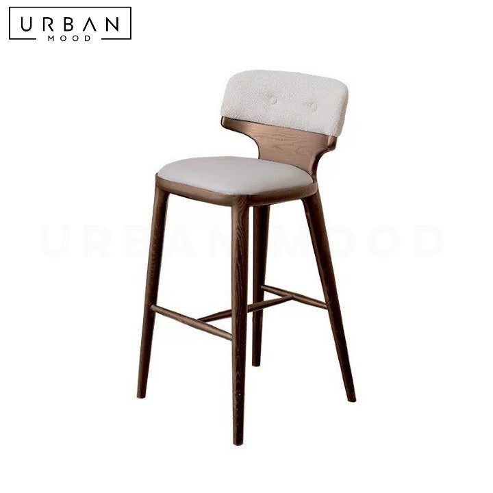 KUBICE Modern Solid Wood Bar Stool