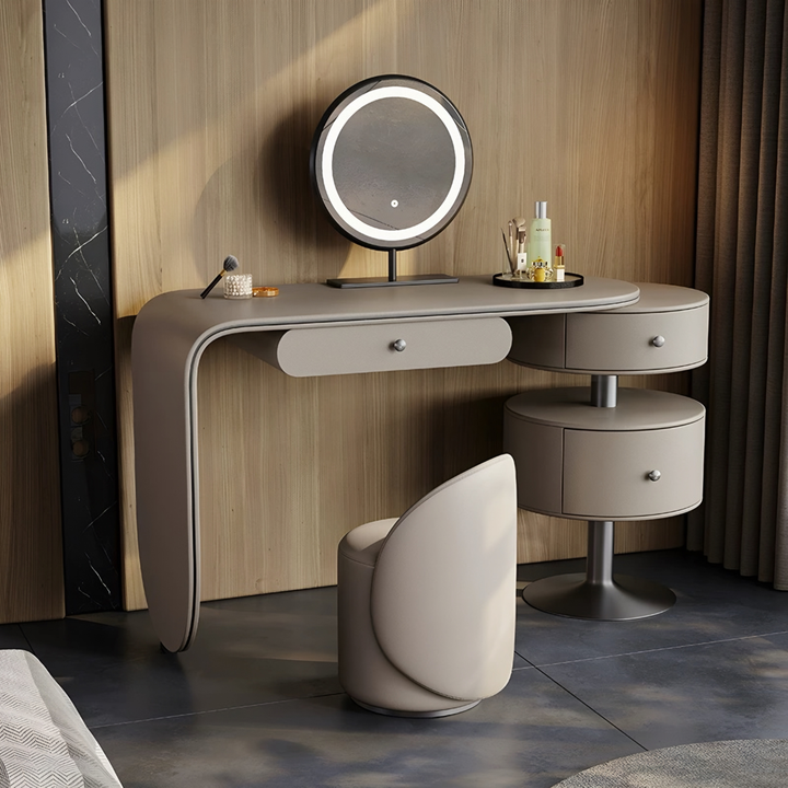 KUREN Modern Leather Vanity Table - Urban Mood Singapore