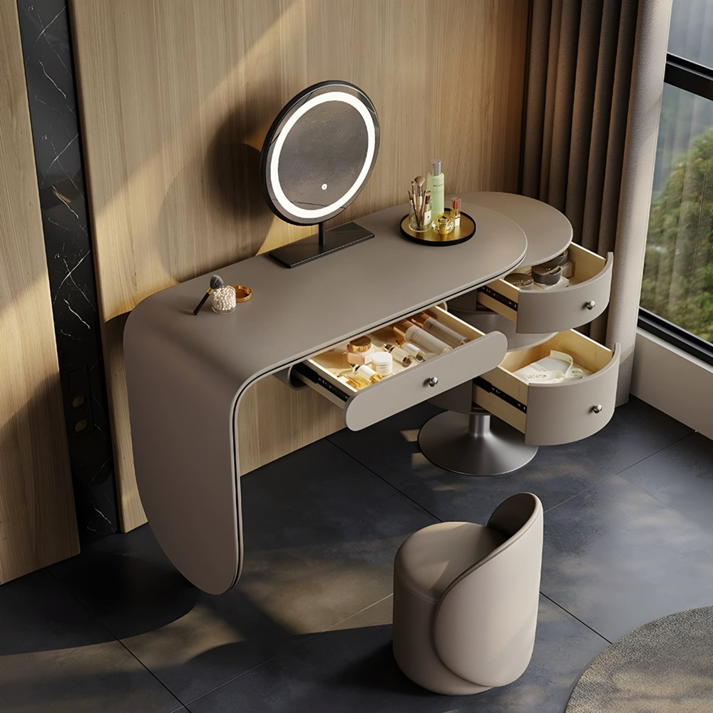 KUREN Modern Leather Vanity Table - Urban Mood Singapore