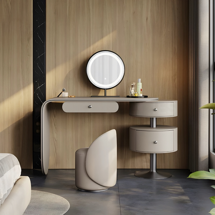 KUREN Modern Leather Vanity Table - Urban Mood Singapore