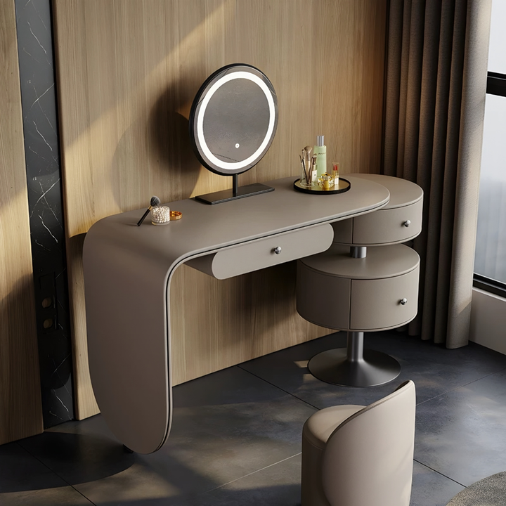 KUREN Modern Leather Vanity Table - Urban Mood Singapore