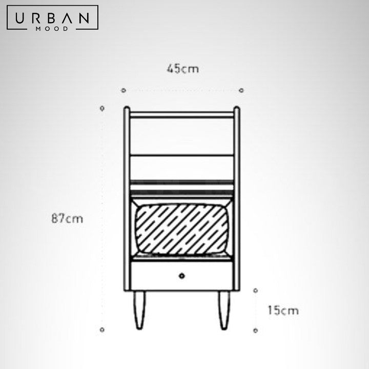 KURKI Modern Solid Wood Side Cabinet