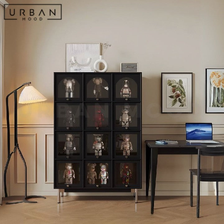 YUNG Rustic Solid Wood Display Cabinet