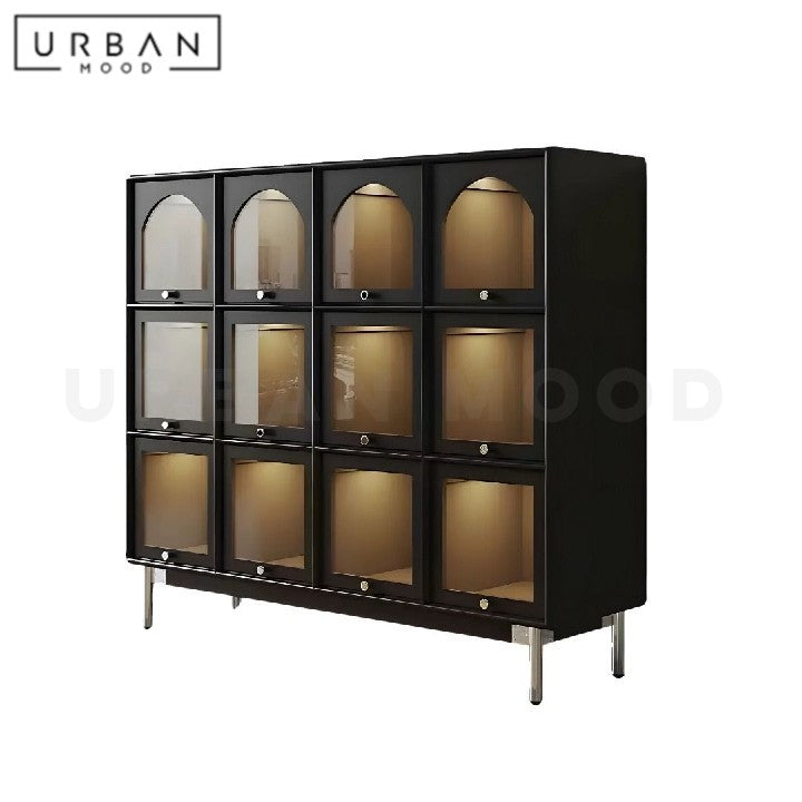 YUNG Rustic Solid Wood Display Cabinet