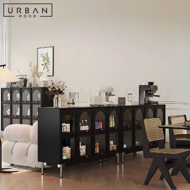 YUNG Rustic Solid Wood Display Cabinet