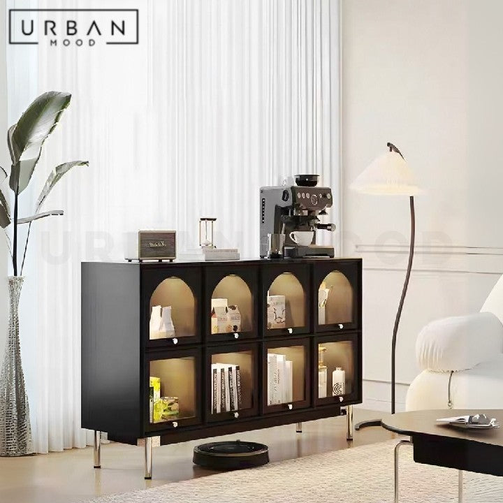 YUNG Rustic Solid Wood Display Cabinet