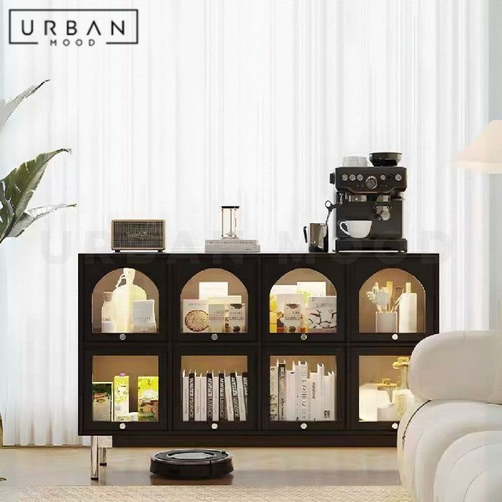 YUNG Rustic Solid Wood Display Cabinet