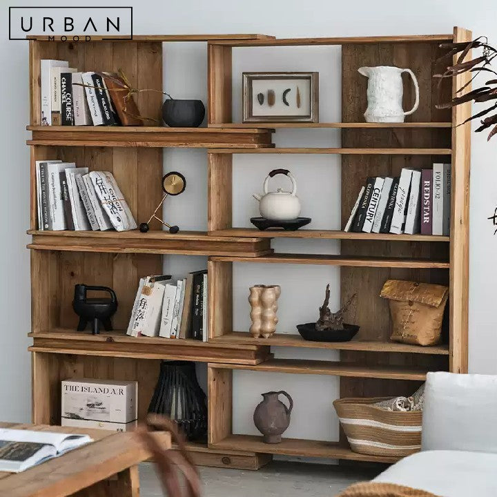 KYUNG Rustic Solid Wood Display Shelf