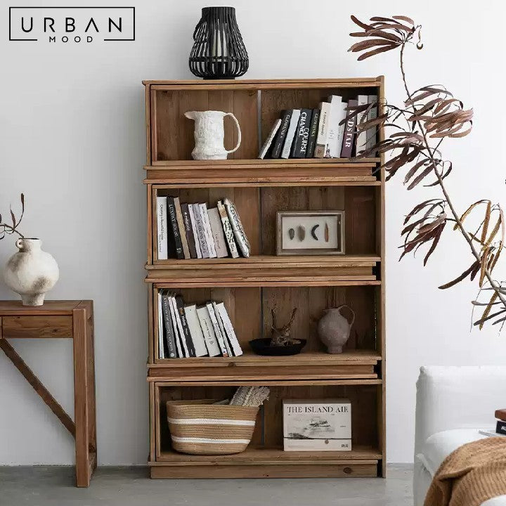 KYUNG Rustic Solid Wood Display Shelf
