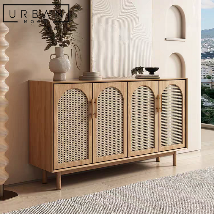 KEATON Japandi Rattan Sideboard