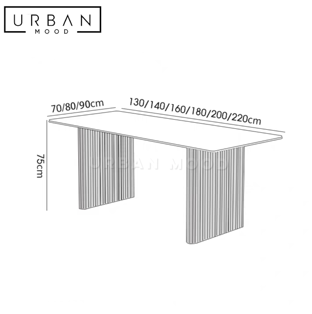 KESTON Modern Sintered Stone Dining Table