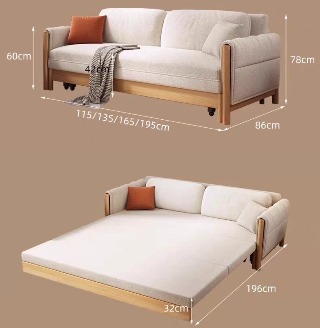 KNOWLES Scandinavian Storage Sofa Bed