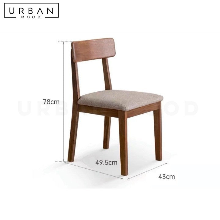 CHING Rustic Solid Wood Dining Chair