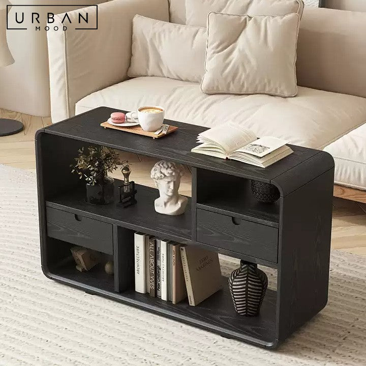 LACOMBE Modern Solid Wood Side Table