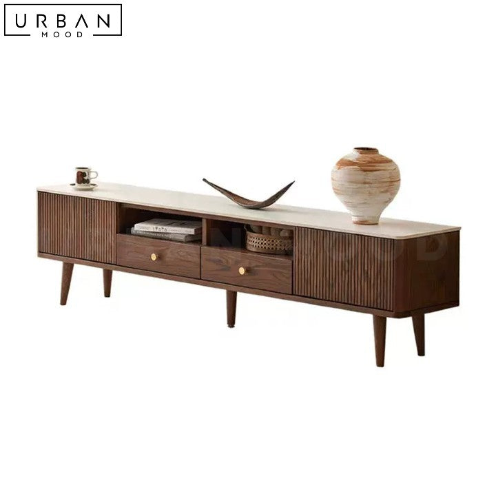 POMMER Japandi Solid Wood TV Console