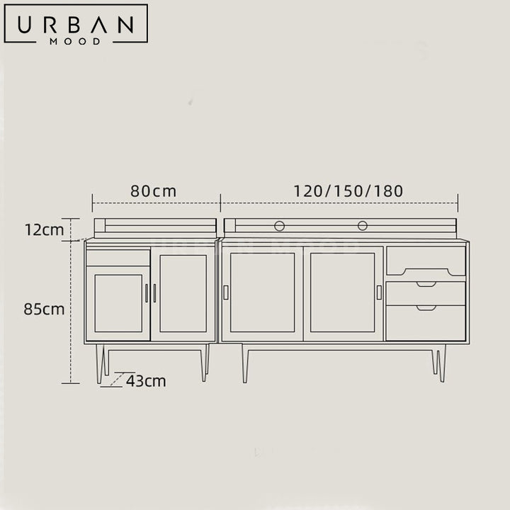 LANI Modern Solid Wood Sideboard