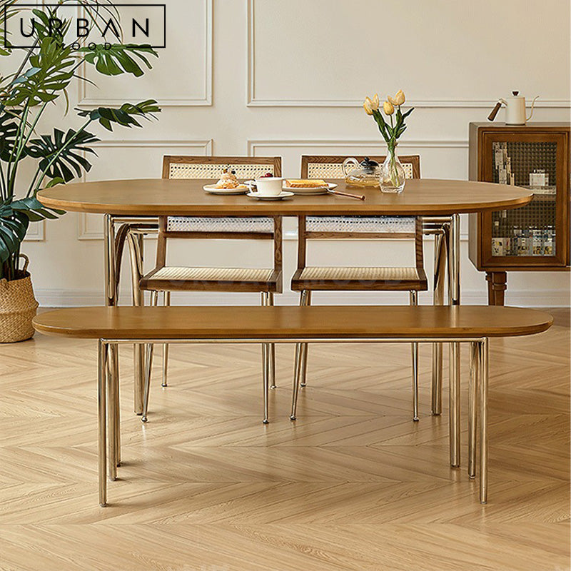 LANIE Japandi Solid Wood Dining Table