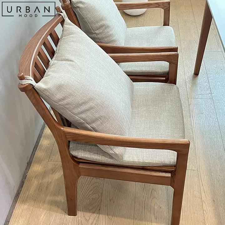 Premium | LAONA Rustic Solid Wood Dining Chair