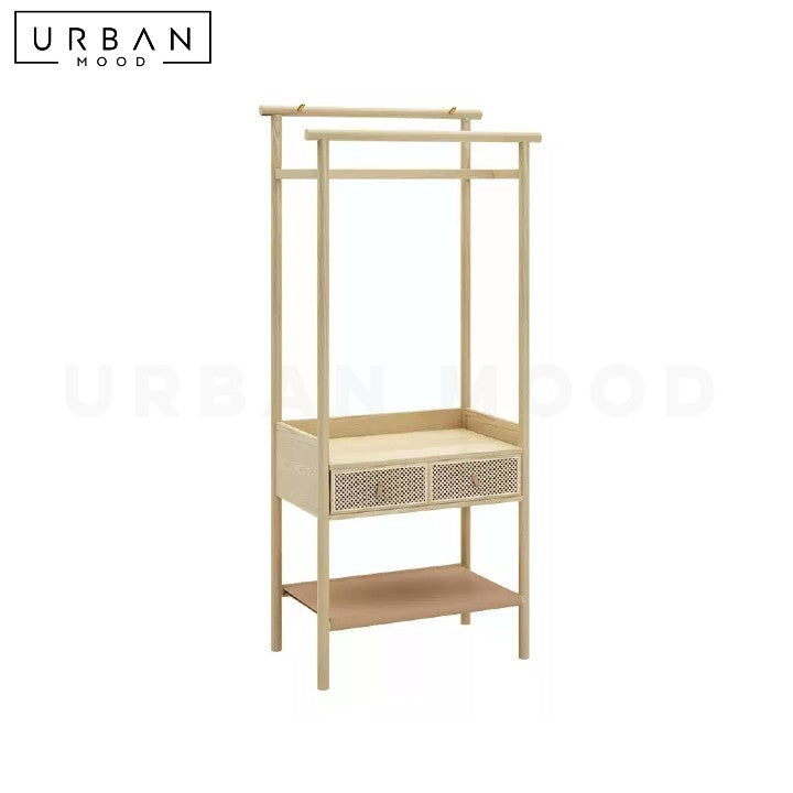 POINTE Rustic Solid Wood Clothes Rack