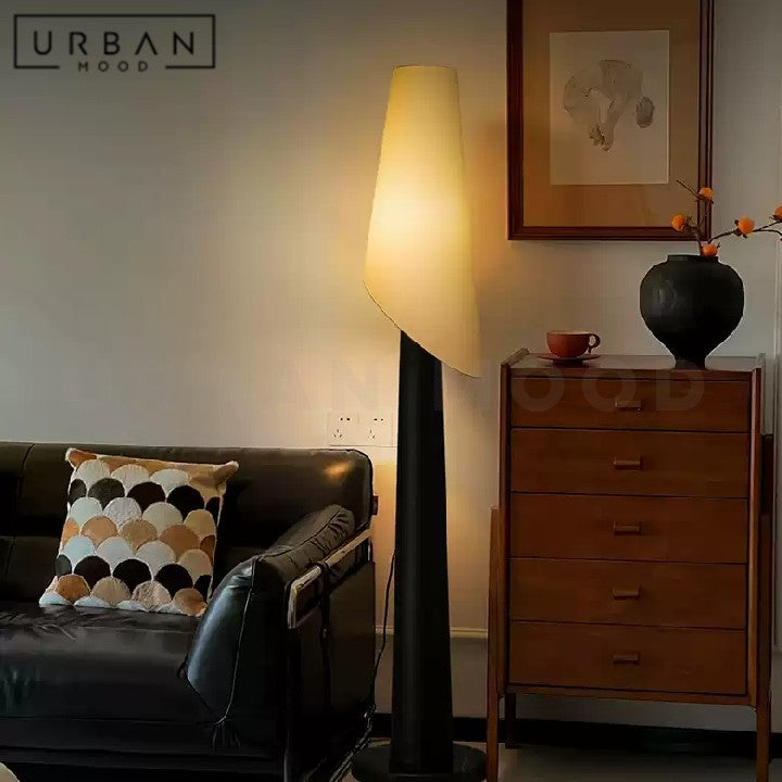LARSSON Vintage Solid Wood Floor Lamp