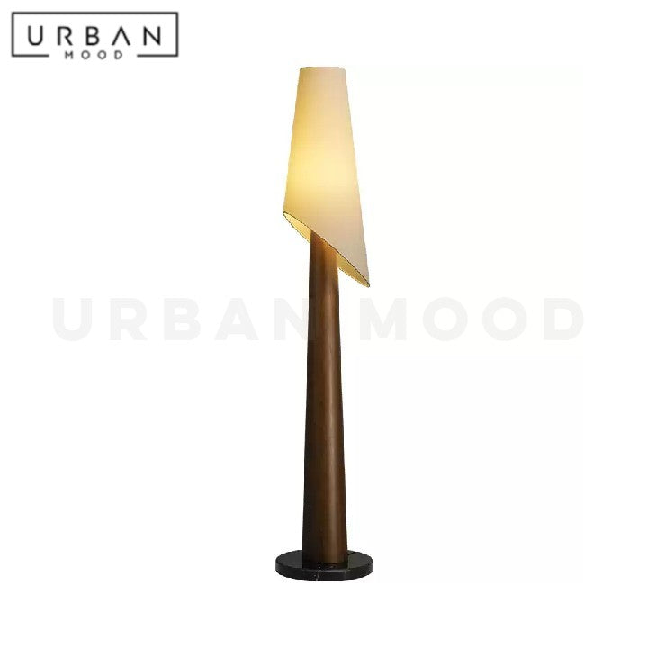 LARSSON Vintage Solid Wood Floor Lamp