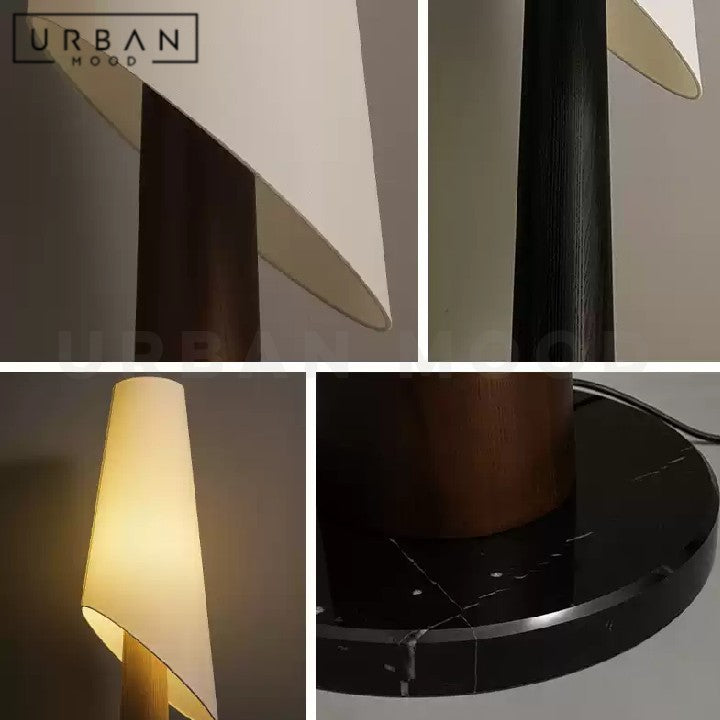 LARSSON Vintage Solid Wood Floor Lamp