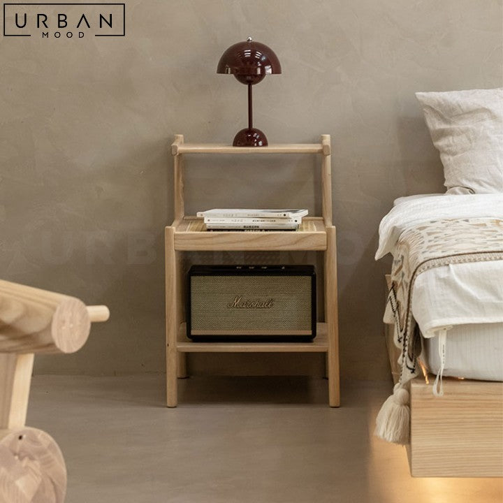 LUANN Japandi Rattan Bedside Table