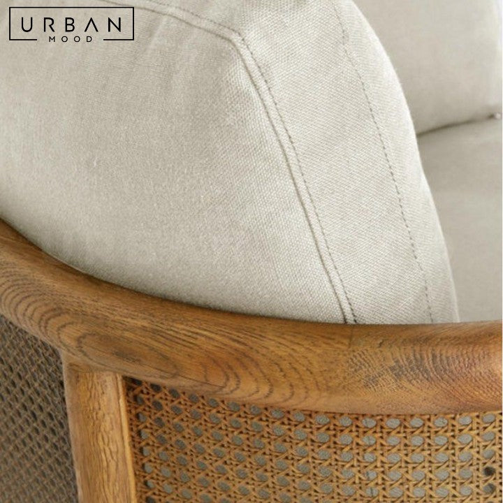 LAURAY Rustic Rattan Armchair