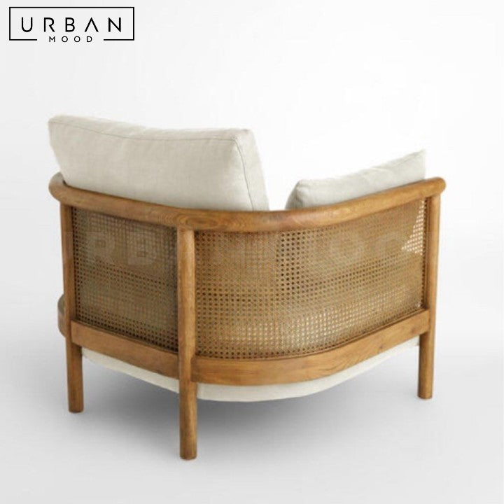 LAURAY Rustic Rattan Armchair